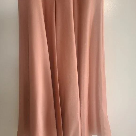 ALICE + OLIVIA Julietta V-Neck Blush Pink Slip Maxi Dress Burnt Rose Pink Size 0 - Picture 8 of 8